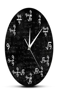 Nines Math Wall Clock Numer 9 MATH MATH CLOCK WALL WATM MATAT MATAT MATA Zegar Formuły 9S Matematyczne Art Wall Y20011937820