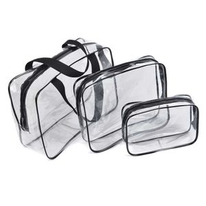 透明なメイクアップ旅行トイレタリー防水多機能整理バッグ、PVCストレージバッグ829516