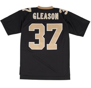 Maglia da calcio cucita 37 Steve Gleason 2006 Maglia nera retrò da rugby Uomo Donna e Gioventù S-6XL