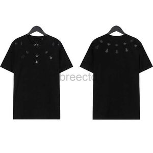 Erkekler Tişörtler Tasarımcı Tişört Giyim Tasarımcıları Gömlekler Siyah Beyaz Moda Boya Kısa Kollu Polos Giyim