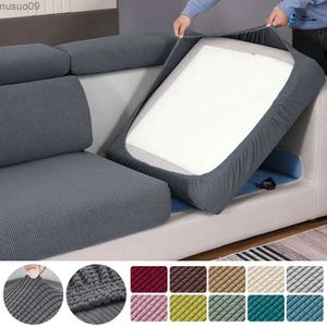 Capas de cadeira jacquard capa de assento de sofá liso estiramento capa de almofada folar velo sólido capas de sofá sala de estar protetor de móveis