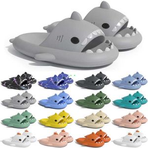 Frete Grátis Designer Shark Slides Sandália GAI Slipper Sliders para Homens Mulheres Sandálias Slide Pantoufle Mules Mens Womens Chinelos Treinadores Sandles Color103