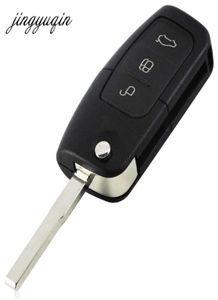 3 -knappar Flip Folding Modified Ocut Car Blank Key Shell Remote Fob Cover för Ford Focus Fiesta C Max KA3771509