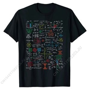 Divertente insegnante di matematica Idea regalo Formule matematiche Foglio T-shirt T-shirt Marca normale cotone da uomo Top T-shirt stampata su 240223