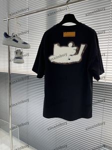 Xinxinbuy 남자 디자이너 티 티 셔츠 2024 가죽 편지 자수 1854 파리 패턴의 짧은 슬리브 면화 여성 블루 블랙 레드 xs-2xl