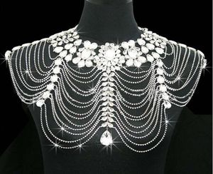 Hochzeit Strass Perlen HalsketteOhrringe Hochzeit Brautschmuck Sets Hochzeitsaccessoires Brautjungfernkleid Haar Partyzubehör HT037613045