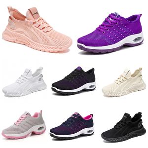 Sapatos femininos New Hucking Running Men Shoes Flat Sone Sole Fashion Purple Braz preto esportes confortável Bloqueio de cor 54