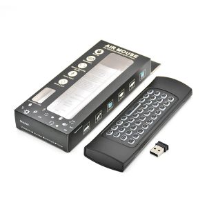 Ratos mx3 mx3l backlit air mouse t3 controle remoto de voz inteligente 2.4g rf teclado sem fio para x96 mini km9 a95x h96 max android caixa tv