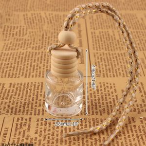 Bottle 10pcs Car Hanging Glass Bottle Empty Perfume Aromatherapy Dispenser Refillable Essential Oils Diffuser Air Fresher Pendant X7xd