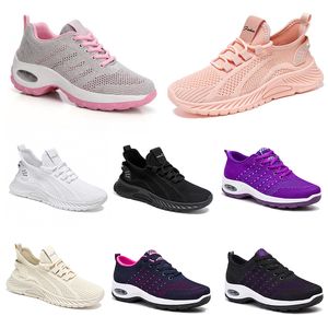 New Men Women Shoes Hiking Running Flat Shoes Soft Sole Fashion Purple White Black Comfortable Sports Color Blocking Q48-1 GAI