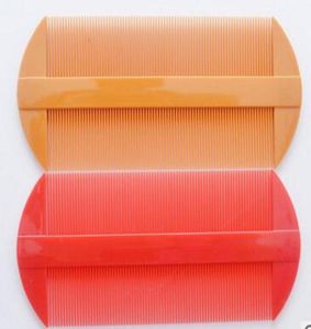 Cheap Whole plastic two side combs high quality lice comb women hair caring tools red yellow 1155cm9905334