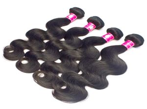 Factory Whole 10bundleslot Virgin Brazilian Body Wave Weave 1B Natural Black Human Remy Hair Weft For Black Women Forawme8443201