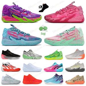 Designer MB1 02 03 Basketskor Lamelo Ball Shoe Pink Black White Jersey Rick och Morty Chino Outdoor Hornets Away Famous Dhgates Sneakers Trainers Des Chaussure