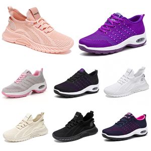 New Men Momen Shoes Caminhando Running Shoes Flat Sole Moda Purple Braz Black Confortável Bloqueio de Cor Q68 Gai