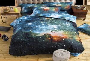 Whole 2016 New 43PCS Galaxy 3D Bedding Sets Universe Outer Space Duvet Cover Bed Sheetフィットベッドシート枕カバー4470075