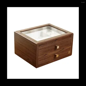 Watch Repair Kits Black Walnut Storage Box Multilayer Drawer Type Bedside Locker Bedroom Desktop Cosmetic Container Home Color