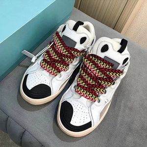 Curb Mesh Woven Casual Shoes Embossed Leather Men Women platform Sole White Ivory Red Pale Black Blue Green Multi shoe designer mens shoes sneakers campus trainers