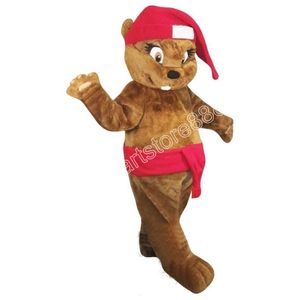 2024 Halloween Hot Sales Super Cute Beaver Mascot Costume Birthday Party Anime Theme Fancy Dress Costume