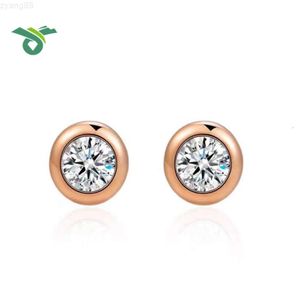 Laboratuar Grown Diamond Mens 18K Altın Küpe 925 STERLING Gümüş Damla Küpeler Klasik Günlük Asansör Tarzı