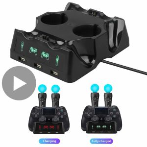 Stands Support Control för Sony PlayStation Play Station PS 4 PS4 Move VR Game Controller Stand PSVR Holder Charger Accessories Gamepad