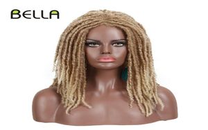 Bella syntetisk peruk för svarta kvinnor 22quot virkade flätor Jumbo Dread faux locs Långt afro dreadlock hårflätning 2204095988564