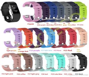 Menor pulseira de silicone de 21 cores para fitbit charge2 banda fitness pulseira inteligente relógios substituição pulseira esportiva para fitbi9492271