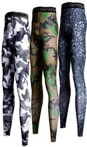 Spodnie kompresyjne Mężczyzn koszykówki Sport Jogging Leggins Białe kamuflaż rajstopy fitness Sportswear Spodni Men039S6892623