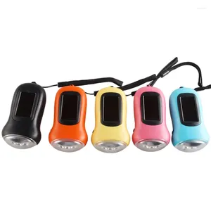 Ficklampor facklor Portable LED Hand Crank Dynamo Torch Outdoor Camping Mountaineering Solar Night Light Light Light