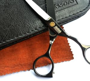 WholeBlack titanium 55 inch high quality hairdresser hair scissors set hair salon product gift for you3291001