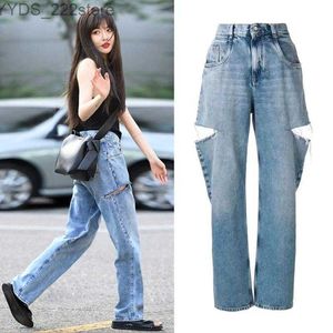 Jeans Jeans Denim Straight Celebrity Woman Designer Alternative Luxury Clothes 240304