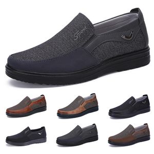 Laufen Frühling Herbst Sommer Graue Herren-Halbschuhe, atmungsaktiv, Blau, weiche geteilte Sohle, dunkle Khaki-Schuhe, flache Sohle, Herren-Turnschuhe, GAI-15