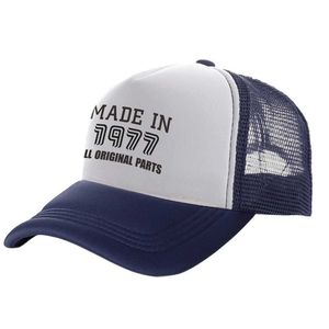 Made in 1977 Baseball Caps Cool Summer Men Mesh Net Hat Birthday Gift Trucker Cap MZ-187