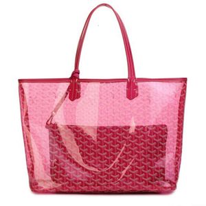 حقائب مصممة فاخرة عالية الجودة سيدات الشاطئ PVC الشفافة مع حقيبة سستة مخصصة واضحة للنساء