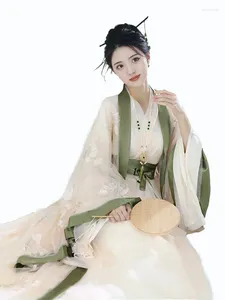 Scena noszona chińska sukienka hanfu sukienka kobiet wdzięczna cosplay cosplay cosplay biały sztuka flet flet