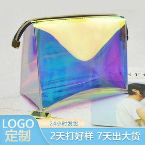 Travel Toiletries Trend Laser Illusion TPU Transparent Portable Waterproof Makeup Bag Instagram Style 827395