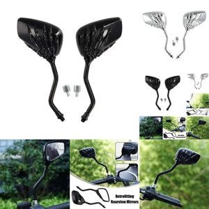 New Motorcycle Skeleton Skull Hand Claw Shadow Side Mirror Fitting For 8Mm 10Mm Retrofitting Rearview Mirrors X5d2 New