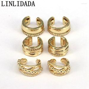 Brincos traseiros 10 pares, clipe de metal tendência, cor dourada/prateada, simples, c, punho de orelha, conjunto sem piercing, joias para mulheres e homens