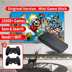 Konsoler M8 Video Game Console 4K HDMicompatible Game Stick Byggt i 10000 Retro Game TV Dendy Console Support för PS1/FC/GBA