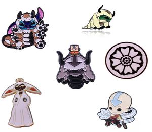 Avatar Son Airbender Appa Momo Broş Pimleri Emaye Metal Rozetler Kavur Pimi Broşlar Ceketler Kot Moda Takı Aksesuarları9647578