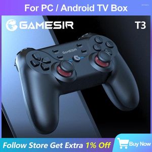 Controladores de jogo Gamesir T3 Wireless Gamepad Controller PC Joystick para Android TV Box Desktop Computador Laptop Windows 7 10 11