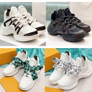 Womens Dress Shoes Plataforma Casual Sneakers Arc Designer Runway Lace Up Sneaker Branco Trainer Chunky Trainers Couro Sapatilhas Siez 35-41