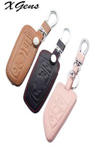 Leather Car Key Case For BMW E90 E60 E70 E87 1 3 5 6 Series M3 M5 X1 X5 X6 Z4 Keychain Holder Protector Cover Bag Auto Accessory7486376