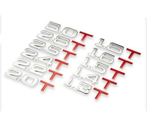 3D Metal Car Trunk Engine Displacement Scale Emblem V6 V8 4WD Auto Stickers 131415 16 18 20 22 24 25 28 30T4078552