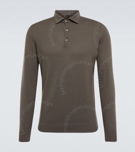 Designer Mens Polos Shirt Loro Piano Superlight Baby Cashmere Polo Sweaters Fashion Autumn and Spring Tops