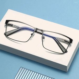 Okulary przeciwsłoneczne 1PC Czytanie okularów kwadratowy metalowy ochronę oka Prezbiopowe okulary kobiety eleganckie wygodne okulary