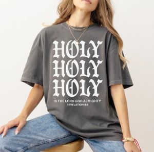 Tシャツ聖なるのは、主なる神アルミングの特大のTシャツクリスチャンルーズティーイエスアパレルシャツ女性トレンディカジュアルコットン美学トップ