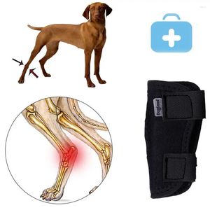 犬のアパレル軽量ブラックジョイントリカバリー包帯通気性保護ケースレッグラップサポートブレースペット膝パッド