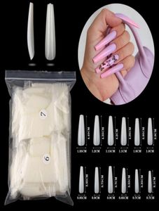 600pcs XXL Extra Long False Coffin Nails Ballerina Flat Shape Fake Nail Art Tips Natural Clear Full Cover Press on Manicure6183317