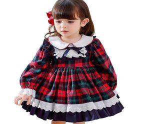 Kinder Kleid für Mädchen Baby Lolita Party Kleid für Kind Herbst Winter Hochzeit Kleid Mädchen Ballkleid 2020 Plaid Bogen prinzessin Vestidos4869672