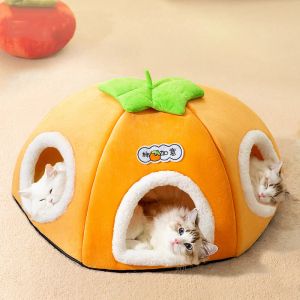 Tapetes outono e inverno ninho de animal de estimação quente túnel de gato interessante casa de gato múltiplas saídas cama de gato bonito buraco de gato